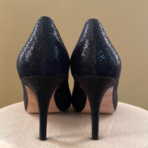 Kate Spade black sparkle peep toe heels in excellent condition - Picture 4 of 11